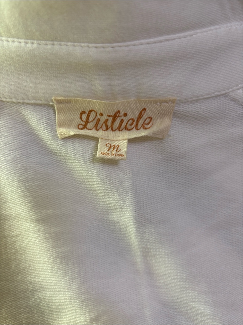 Listicle White Button-Front Casual Utility Shacket/Jacket Medium - Picture 3 of 5
